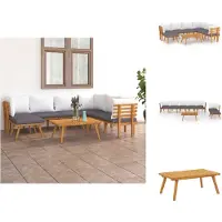 vidaXL 8-tlg. Garten-Lounge-Set mit Kissen Massivholz Akazie - Gartenmöbel-Sets