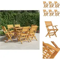 vidaXL Gartenstühle 6 Stk. Klappbar 55x62x90 cm Massivholz Teak - Gartenstühle