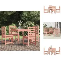 vidaXL 5-tlg. Garten-Essgruppe Massivholz Douglasie - Gartenmöbel-Sets