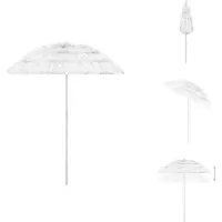 vidaXL Hawaii Sonnenschirm Weiß 180 cm - Sonnenschirme & Sonnenschutze