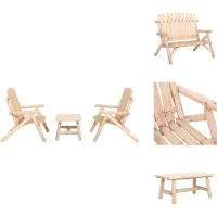 vidaXL 3-tlg. Garten-Lounge-Set Massivholz Fichte - Gartenmöbel-Sets