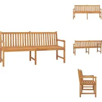 vidaXL Gartenbank 180 cm Massivholz Teak - Gartenbänke