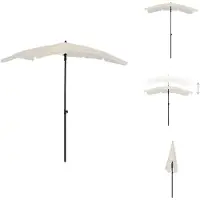 vidaXL Sonnenschirm mit Mast 200x130 cm Sandfarben - Sonnenschirme & Sonnenschutze