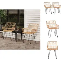 vidaXL Gartenstühle 2 Stk. mit Armlehnen 56x64x80 cm PE-Rattan - Gartenstühle