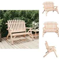 vidaXL Gartenbank 2-Sitzer 119x85x98 cm Massivholz Fichte - Gartensofaelemente