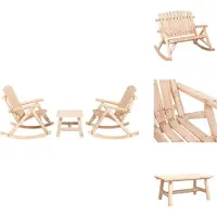 vidaXL 3-tlg. Garten-Lounge-Set Massivholz Fichte - Gartenmöbel-Sets