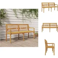 vidaXL Batavia-Sitzbank 150 cm Massivholz Teak - Gartenbänke
