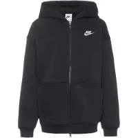 Nike Sportswear Club Fleece Oversize-Hoodie mit durchgehendem Reißverschluss (ältere Kinder) - Schwarz |Größe XS