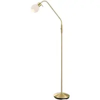 LINDBY Stehlampe Elaina, messingfarben, 162cm, flexibel, E14