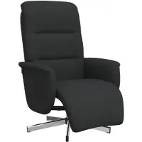 vidaXL Relaxsessel mit Fußteil Schwarz Stoff