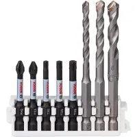 Bosch Impact Control Schrauberbitpack, 8-teilig, gemischt mit Hex-9 Ceramic Bohrer - 2608577145
