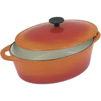 You do it Ovaler Schmortopf aus emailliertem Gusseisen – 37 cm – 9 l – Orange