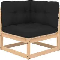 The Living Store 4-tlg. Garten-Lounge-Set mit Kissen Massivholz Kiefer