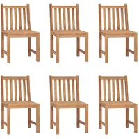 The Living Store Gartenstühle 6 Stk. mit Kissen Massivholz Teak