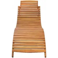 The Living Store Sonnenliege Massivholz Akazie Braun