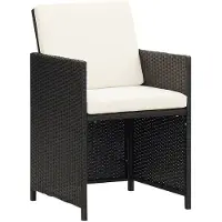 The Living Store Gartenstühle 4 Stk. Poly Rattan Schwarz