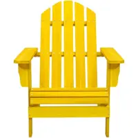 The Living Store Adirondack-Gartenstuhl Massivholz Tanne Gelb