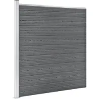 The Living Store Gartenzaun WPC 175x186 cm Grau