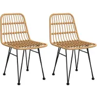 The Living Store Gartenstühle 2 Stk. 48x62x84 cm PE-Rattan