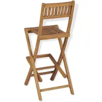 The Living Store Klappbare Garten-Barhocker 2 Stk. Massivholz Teak