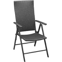 The Living Store Gartenstühle 4 Stk. Poly Rattan Schwarz