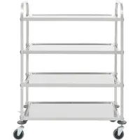The Living Store 4-Stufiger Servierwagen 107 x 55 x 125 cm Edelstahl