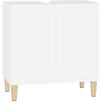 The Living Store Waschbeckenunterschrank Weiß 58x33x60 cm Holzwerkstoff