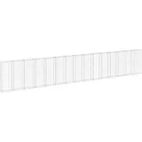The Living Store Gabionenwand mit Abdeckung Verzinkter Stahl 900x30x150 cm