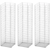 The Living Store Gabionen-Set 3-tlg. Verzinkter Draht 25×25×100 cm