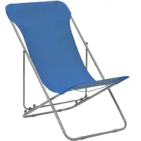 The Living Store Klappbare Strandstühle 2 Stk. Stahl und Oxford-Gewebe Blau
