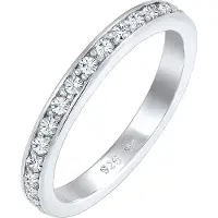 Elli Silberring "Ring Memoire Verlobung Kristalle 925 Silber" Gr. 60, weiß, Fingerringe, Damen, 60, Silber 925 (Sterlingsilber), Silberring