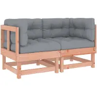 vidaXL Ecksofas mit Kissen 2 Stk. Massivholz Douglasie