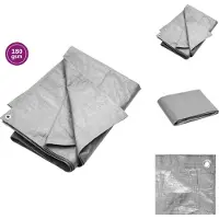 vidaXL Abdeckplane 180 g/m² 3x6 m Grau HDPE - Planen
