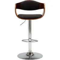 The Living Store Barhocker Grau Bugholz und Stoff