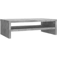 The Living Store Monitorständer Betongrau 42x24x13 cm Holzwerkstoff