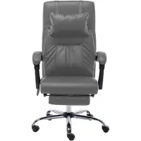 The Living Store Massage-Bürostuhl Anthrazit Kunstleder