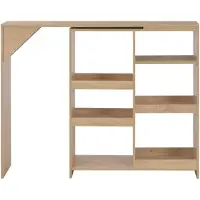 The Living Store Bartisch mit Beweglichem Regal Eichenbraun 138x39x110 cm