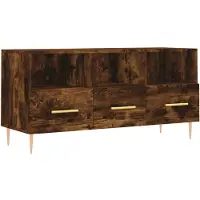 The Living Store TV-Schrank Räuchereiche 102x36x50 cm Holzwerkstoff