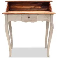 The Living Store Schreibtisch Altholz Massiv 80 x 40 x 92 cm