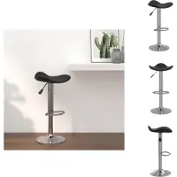 vidaXL Barhocker Schwarz Verchromter Stahl und Kunstleder - Barhocker