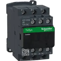 Schneider Electric LC1D18JD Leistungsschütz LC1D 3p, +1S+1Ö, 7.5 kW, 18 A, 400 V AC3, Spule 12 V DC