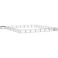 vidaXL 36-tlg. Hundelaufstall Schwarz 100x50cm Stahl Pulverbeschichtet