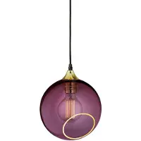 Design By Us Hängeleuchte Ballroom, lila, Ø 20 cm, Glas