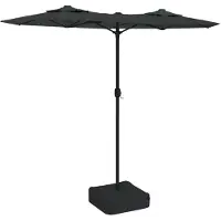 vidaXL Doppel-Sonnenschirm Anthrazit 316x145 cm
