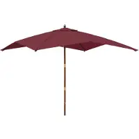 vidaXL Sonnenschirm mit Holzmast Bordeauxrot 300x300x273 cm
