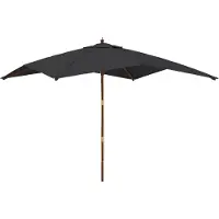 vidaXL Sonnenschirm mit Holzmast Schwarz 300x300x273 cm