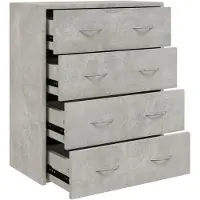 vidaXL Kommode mit 4 Schubladen 60x30,5x71 cm Betongrau