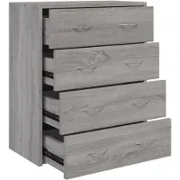 vidaXL Kommode mit 4 Schubladen 60x30,5x71 cm Grau Sonoma