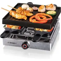 Cloer 6454, 4 Person(en), Aluminium, Quadratisch, Aluminium, 210 x 210 mm, Drehregler