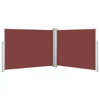 vidaXL Ausziehbare Seitenmarkise Braun 140 x 1000 cm